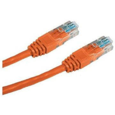 Datacom CAT5E UTP, 2m, narancssárga kábel és adapter