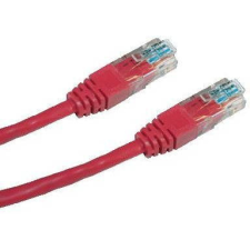 Datacom CAT6 UTP, 2m, piros kábel és adapter