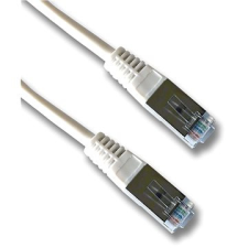 Datacom Patch kábel FTP CAT5E 3m fehér kábel és adapter