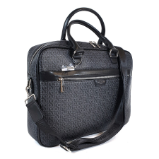 David Jones fekete, végtelenített monogramos laptoptartós, A/4-es irattáska 14" 906602 számítógéptáska