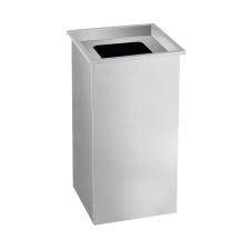 DAY-CO METAL Rozsdamentes acél szemetes szögletes leveető fedéllel 54liter szemetes