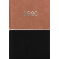 DAYLINER Contrast Naptár tervező A5 napi 2026 barna-fekete határidőnapló