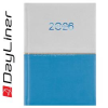 DAYLINER Határidőnapló Contrast A5 napi, fehér lapokkal fehér-világoskék 2026. (DAYLINER_57786)