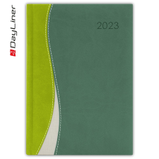 DAYLINER Határidőnapló Dubai A5 heti fehér lapokkal Zöld-zöld Dayliner 2023. határidőnapló