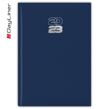 DAYLINER Határidőnapló Pannon A5 heti fehér lapokkal Sötétkék Dayliner 2023. határidőnapló