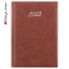 DAYLINER Határidőnapló Rebel A5 napi krémszínű lapokkal Bordó Dayliner 2023. határidőnapló