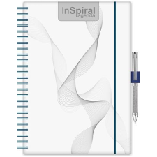 DAYLINER Naptár, tervező, A5, heti, DAYLINER, "InSpiral", fehér-kék naptár, kalendárium