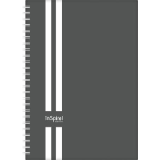 DAYLINER Naptár, tervező, A5, heti, DAYLINER, &quot;InSpiral&quot;, szürke-fehér határidőnapló