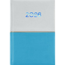 DAYLINER Naptár, tervező, A5, napi, DAYLINER Contrast, fehér-világoskék (NCA5FVU) határidőnapló