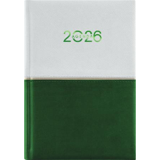 DAYLINER Naptár, tervező, A5, napi, DAYLINER Contrast, fehér-zöld (NCA5FZU) határidőnapló