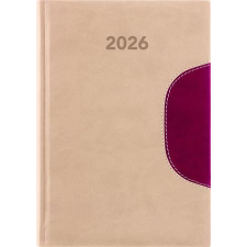 DAYLINER Naptár, tervező, A5, napi, DAYLINER Memphis, bézs-padlizsán (NMA5BPU) határidőnapló