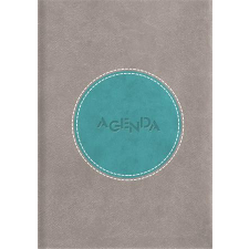 DAYLINER Naptár, tervező, A5, napi, DAYLINER "Central", szürke-türkiz határidőnapló