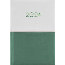 DAYLINER Naptár, tervező, A5, napi, DAYLINER "Contrast", fehér-zöld határidőnapló