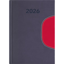 DAYLINER Naptár, tervező, B6, heti, DAYLINER Memphis, szürke-piros (NMB6SZPU) határidőnapló