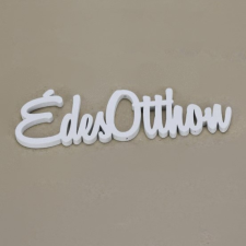 DC Fa felirat &quot;Édes Otthon&quot; 15cm x 4,5cm - fehér dekorációs kellék