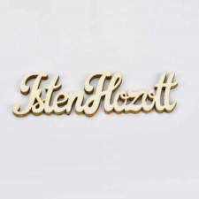 DC Fa felirat &quot;Isten hozott&quot; 9,5cm x 3cm - natúr dekorációs kellék