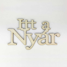 DC Fa &quot;Itt a nyár&quot; felirat 14cm x 8cm natúr dekorációs kellék
