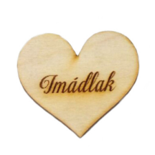 DC Fa szív "Imádlak" 4cm dekorációs kellék