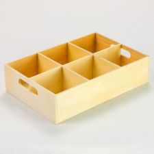 DC Natúr fa 6 fakkos tároló 24cm x 16cm x 6cm dekorálható tárgy