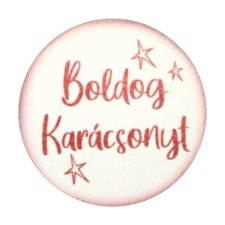 DC Nyomtatott fa tábla - Boldog Karácsonyt 5cm fehér dekorációs kellék