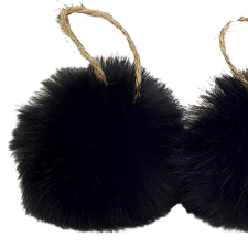 DC Pihe-puha szőrgombóc 6cm fekete dekorációs kellék