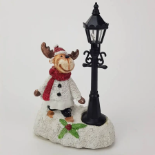 DC Világító kandeláber rénszarvassal 9,5cm x 5cm x 14cm dekorációs kellék