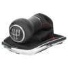 DCR VW Bora 98-05 sebességváltó gomb + harmonika PIROS varrással és előlappal KRÓM 5 SEBESSÉGES menetméret 12MM
