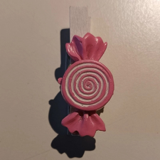 DD Mini csipeszek cukorkák, 4,5cm világos rózsaszín cukorka dekorációs kellék