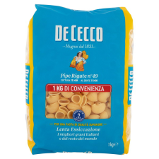 De Cecco Pipe Rigate durumtészta, 1kg tészta