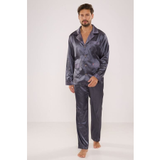 De Lafense Adam férfi szaténpizsama, szürke XL férfi pizsama
