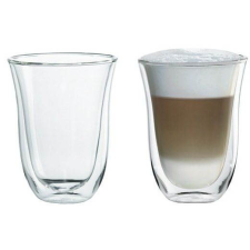 De'Longhi Latte Macchiato Pohárkészlet, 2 db tányér és evőeszköz