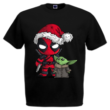 Deadpool és Baby Yoda - Karácsonyi Férfi Póló férfi póló