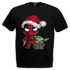  Deadpool és Baby Yoda - Karácsonyi Férfi Póló