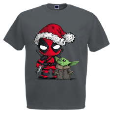  Deadpool és Baby Yoda - Karácsonyi Férfi Póló