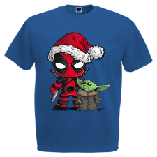 Deadpool és Baby Yoda - Karácsonyi Férfi Póló férfi póló