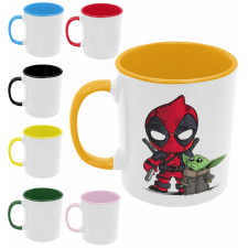  Deadpool és Baby Yoda - Színes Bögre bögrék, csészék
