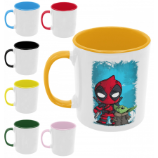  Deadpool és Baby Yoda - Színes Bögre bögrék, csészék