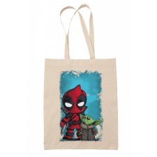 Deadpool és Baby Yoda - Vászontáska kézitáska és bőrönd