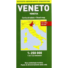 Deagostini Veneto térkép Deagostini 1:250 000 térkép