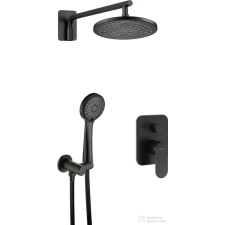 Deante ALPINIA falsík alatti zuhanyszett, csapteleppel, esőztetővel, fekete NAC_N9ER csaptelep