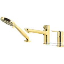 Deante ARNIKA 3-lyukú kádtöltő csaptelep, zuhanyszettel, arany BQA_Z13M csaptelep