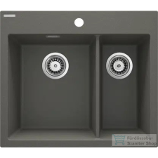 Deante ERIDAN gránit mosogató, 1,5 medencés, antracit metál ZQE_T503 mosogatótálca