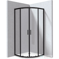 Deante FUNKIA EVO 90x90 íves tolóajtós zuhanykabin zuhanytálcával, fekete KYPPN099P kád, zuhanykabin