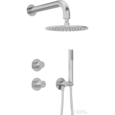 Deante SILIA HEXA falsík alatti zuhanyszett, csapteleppel, esőztető zuhanyfejjel, szálcsiszolt acél NHS_F9YK csaptelep