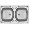 Deante TANGO acél mosogató, 2 medencés, szatén ZM5_0200