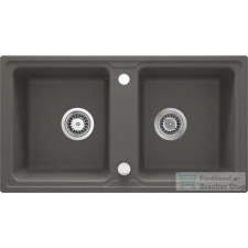 Deante ZORBA gránit mosogató, 2 medencés, antracit metál ZQZ_T203 mosogatótálca