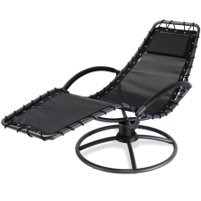 Debau Napozóágy hintázó nyugágy 191x77x82 cm relax-szék antracit kerti szék kerti bútor