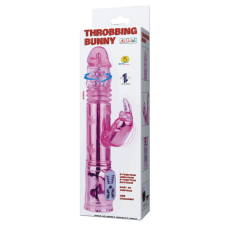 Debra LyBaile Throbbing Bunny - akkus, G-pontos, forgófejes, csiklókaros, nyuszis vibrátor - 29,5 cm (rózsaszín) vibrátorok