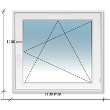 Decco 110x110 Bukó - Nyíló műanyag ablak Decco 71 profil 2 retegű üvegezés nyílászáró