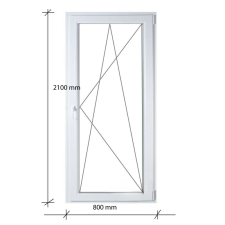 Decco 80×210 Erkélyajtó Bukó-Nyíló 2 rétegű üvegezéssel nyílászáró
